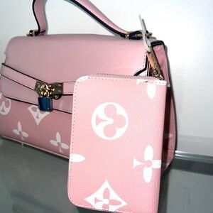 New Pink Handbag & Wallet Set